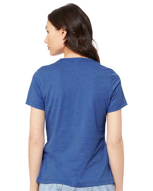 Women’s Relaxed Fit Heather CVC Tee - OnModelBack - B20506743 - Heather True Royal