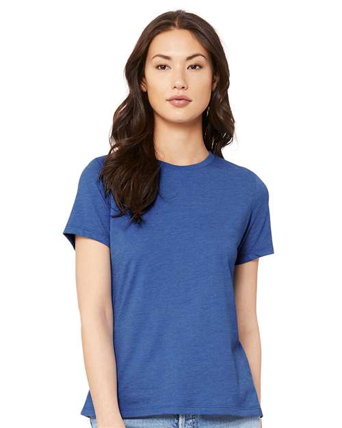 Women’s Relaxed Fit Heather CVC Tee - OnModelFront - B20506743 - Heather True Royal
