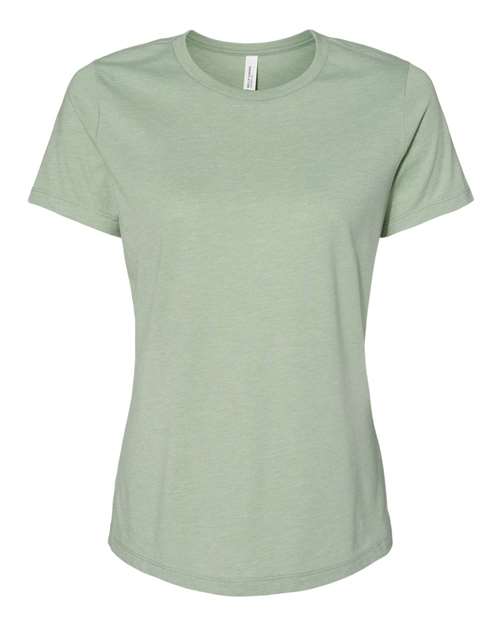Women’s Relaxed Fit Heather CVC Tee - Front - B20506173 - Heather Sage