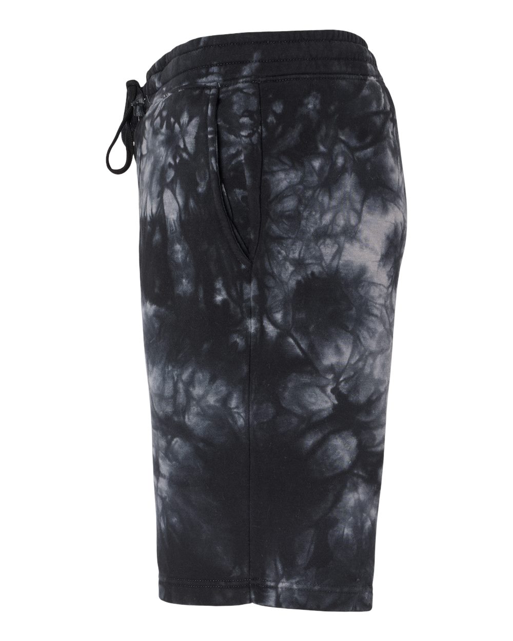 Unisex Tie-Dyed Fleece Shorts - DirectSide - B02376502 - Tie Dye Black
