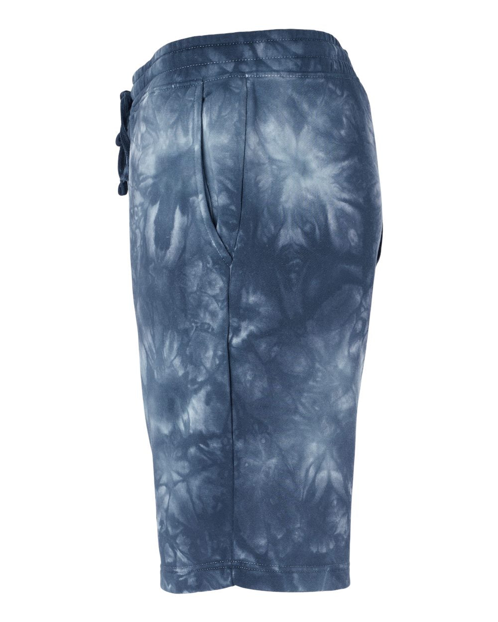 Unisex Tie-Dyed Fleece Shorts - DirectSide - B02376652 - Tie Dye Navy