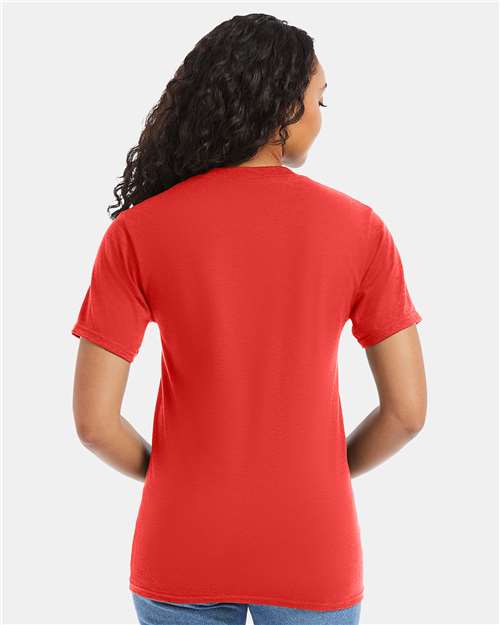 Unisex Beefy-T® T-Shirt - OnModelBack - B01500775 - Poppy Red