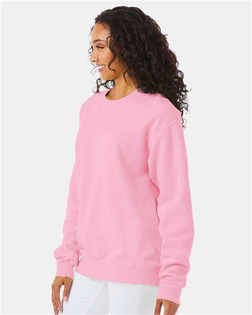 Garment-Dyed Crewneck Sweatshirt - OnModelSide - B35700313 - Cotton Candy