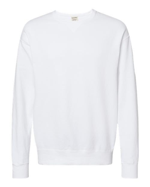 Garment-Dyed Crewneck Sweatshirt - Front - B35700013 - White