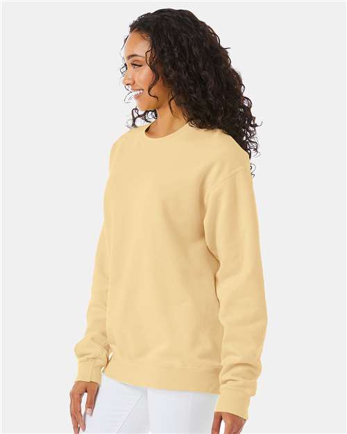 Garment-Dyed Crewneck Sweatshirt - OnModelSide - B35700403 - Summer Squash Yellow