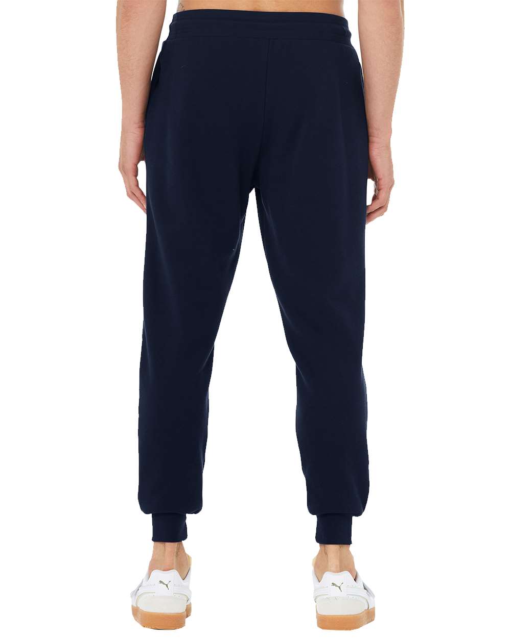 Unisex Sponge Fleece Jogger Sweatpants - Back - B36806642 - Navy