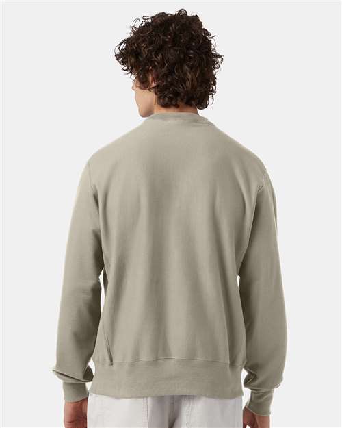 Unisex Reverse Weave® Crewneck Sweatshirt - OnModelBack - B20384737 - Sand