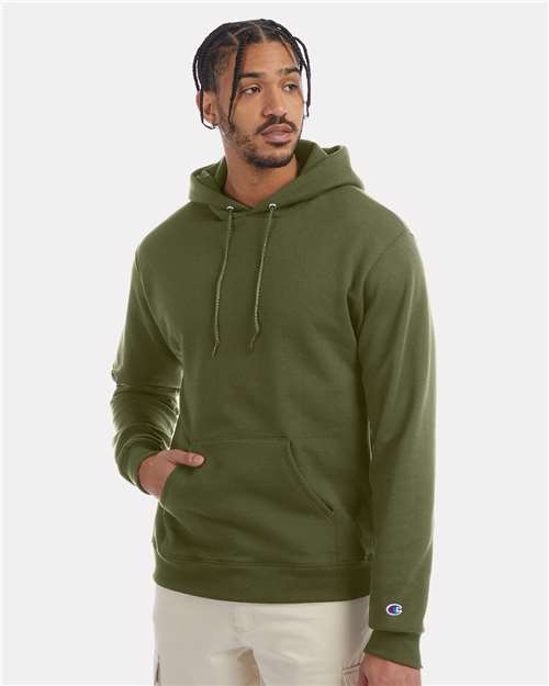 Powerblend® Hooded Sweatshirt - OnModelFront - B22884683 - Fresh Olive