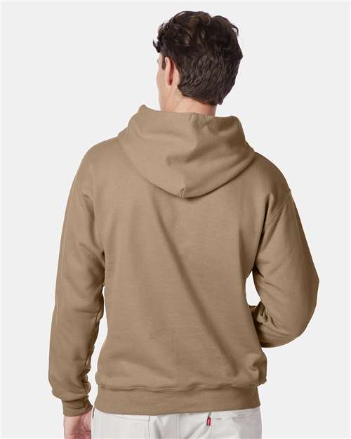 Ultimate Cotton® Hooded Sweatshirt - OnModelBack - B22200363 - Pebble