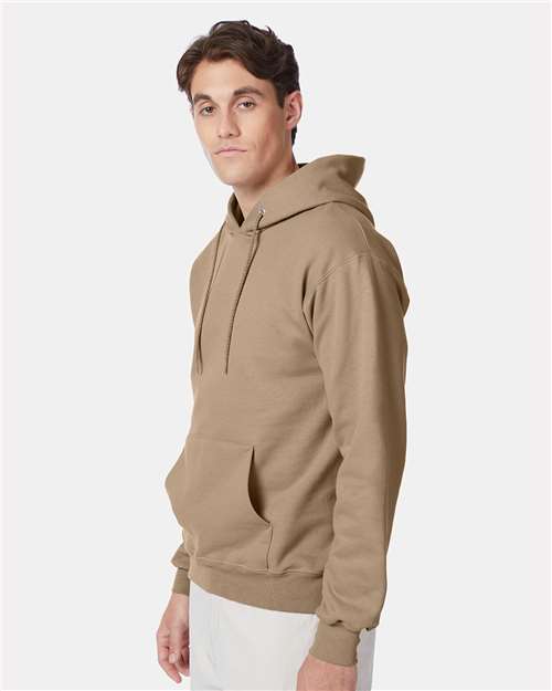 Ultimate Cotton® Hooded Sweatshirt - OnModelSide - B22200363 - Pebble