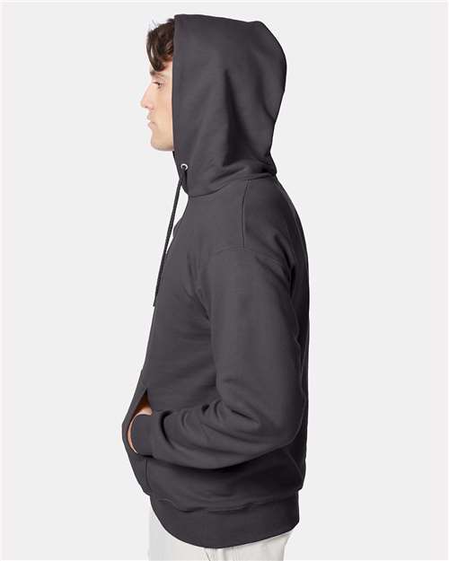 Ultimate Cotton® Hooded Sweatshirt - OnModelSide - B22200513 - Smoke Grey