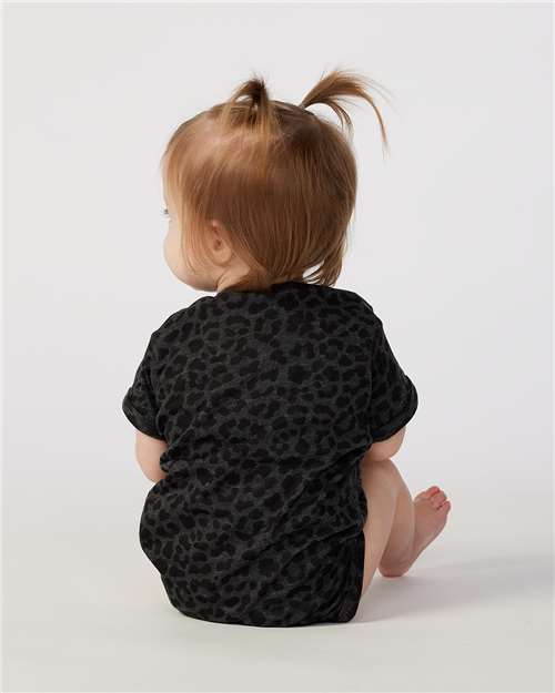 Infant Fine Jersey Bodysuit - OnModelBack - B33438851 - Black Leopard