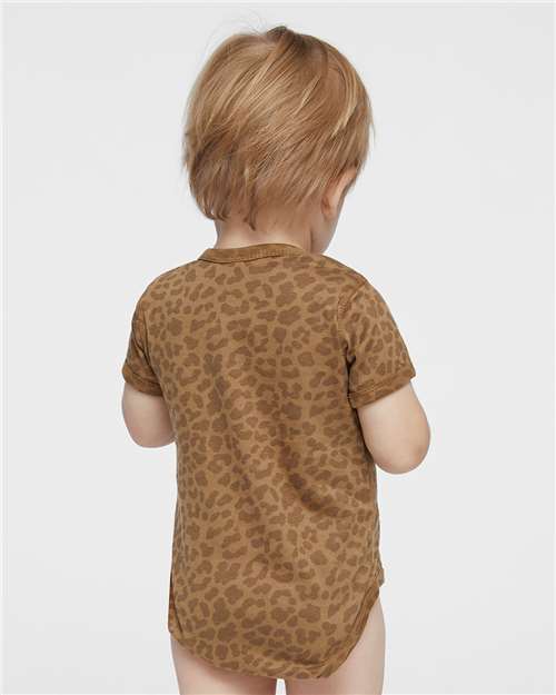 Infant Fine Jersey Bodysuit - OnModelBack - B33438841 - Brown Leopard