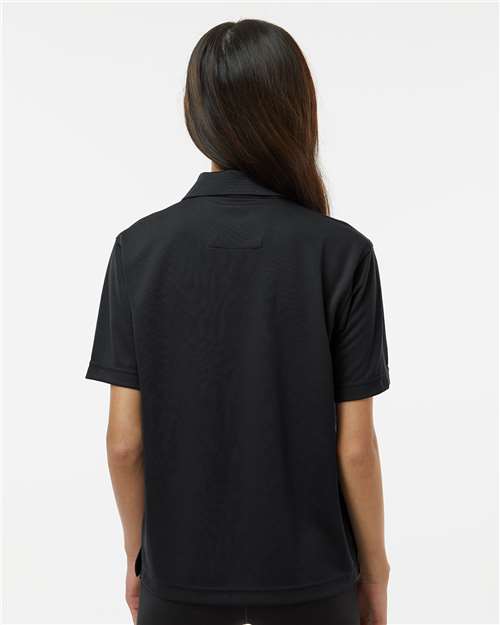 Youth Saratoga Performance Mini Mesh Polo - OnModelBack - B11171502 - Black