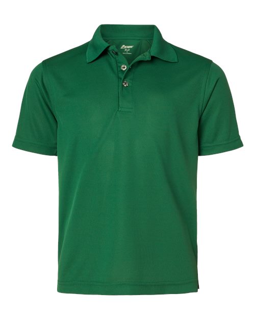 Youth Saratoga Performance Mini Mesh Polo - Front - B11171542 - Hunter Green