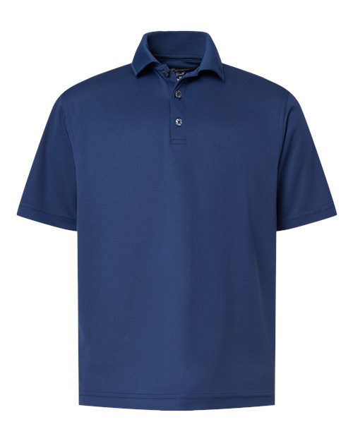 Youth Saratoga Performance Mini Mesh Polo - Front - B11171652 - Navy