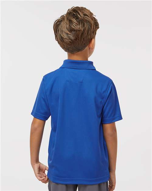 Youth Saratoga Performance Mini Mesh Polo - OnModelBack - B11171752 - Royal
