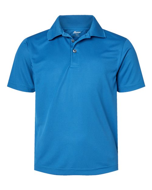 Youth Saratoga Performance Mini Mesh Polo - Front - B11171762 - Turquoise