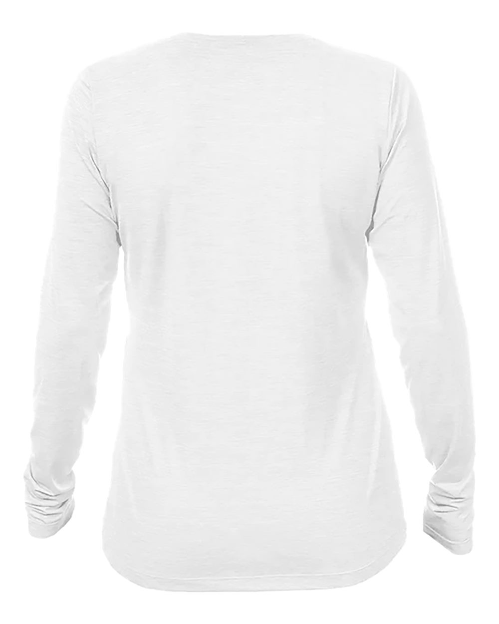Women's Breeze Tech Long Sleeve T-Shirt - Back - B00533002 - White Heathered