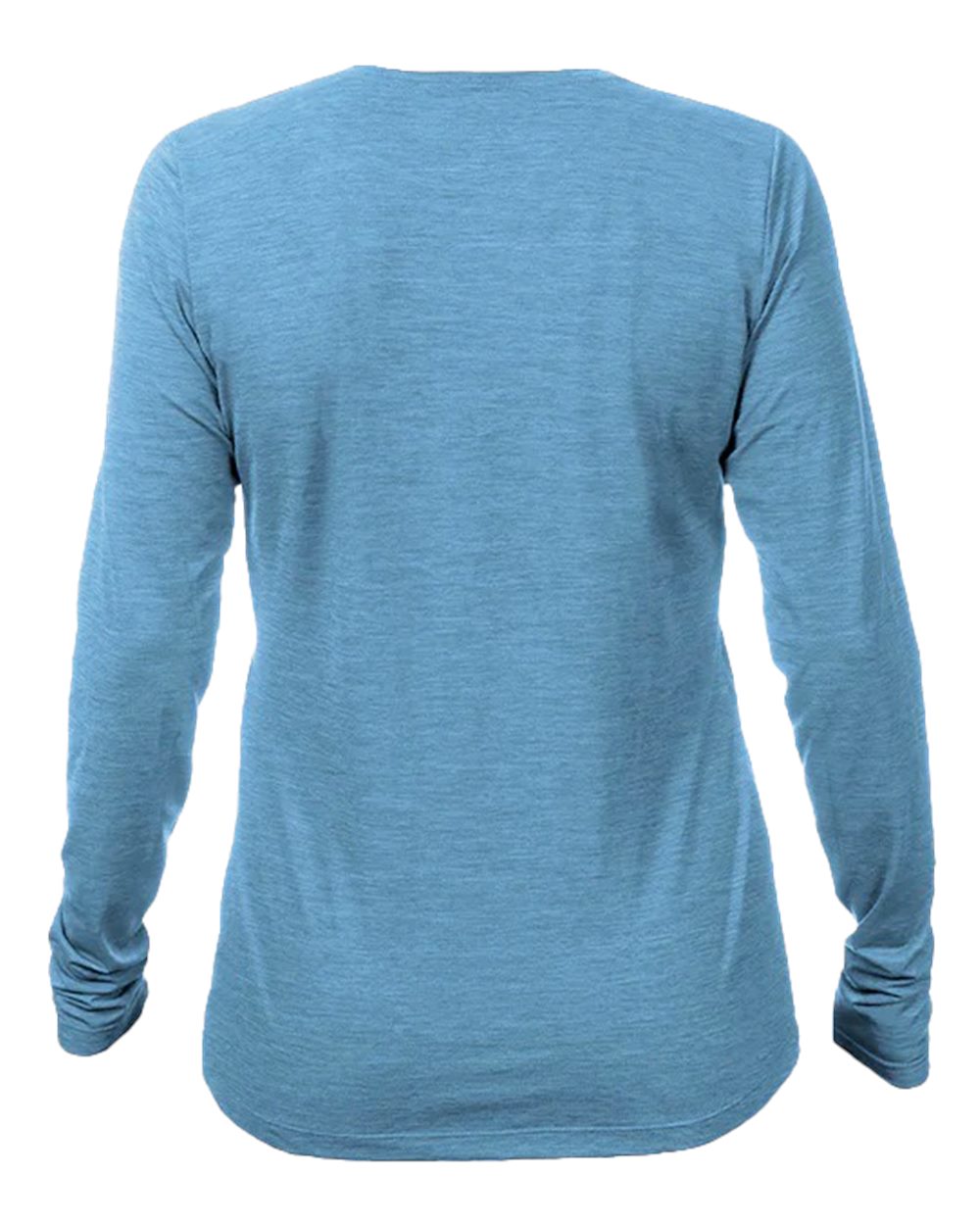 Women's Breeze Tech Long Sleeve T-Shirt - Back - B00533682 - Bahama Heathered