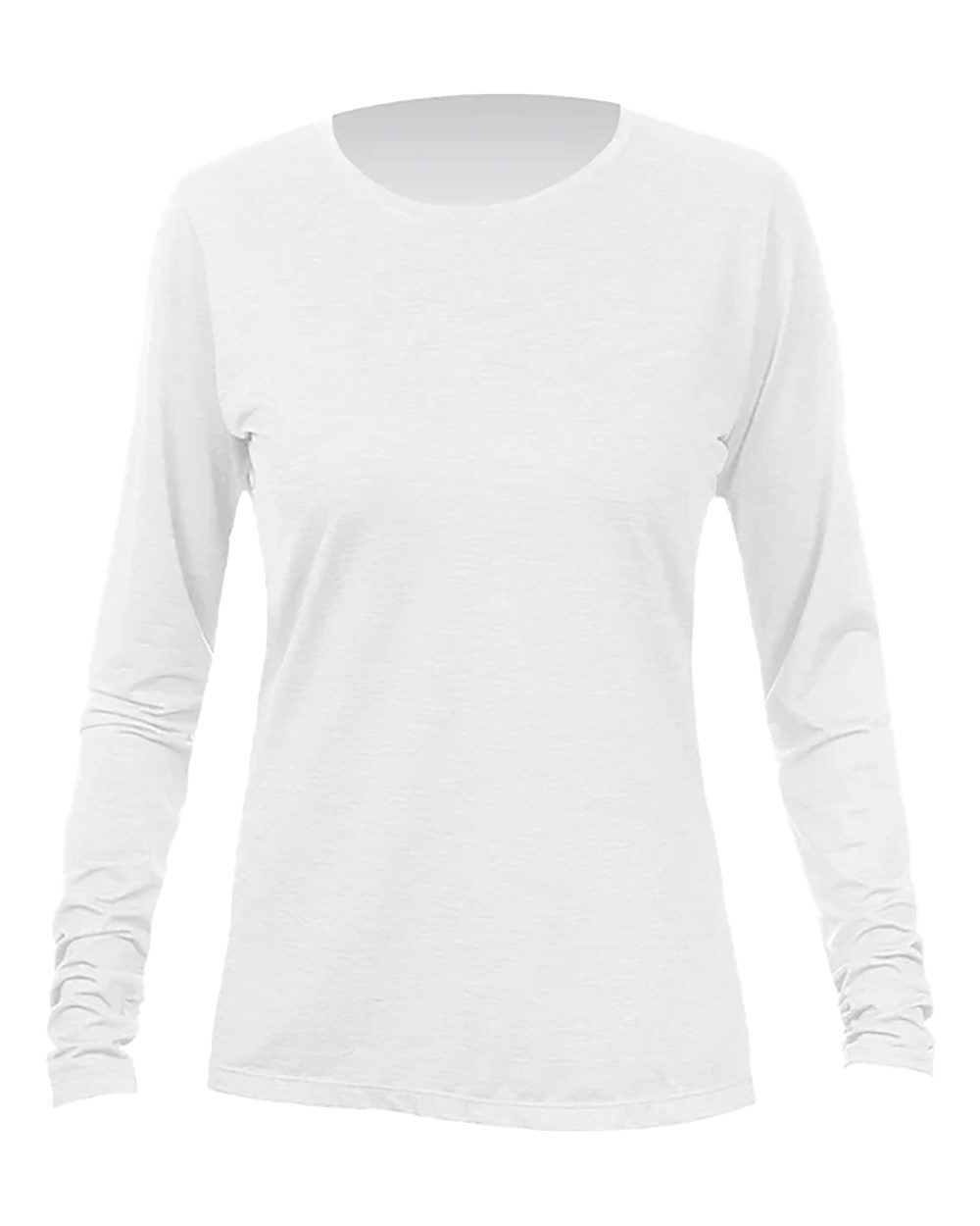 Women's Breeze Tech Long Sleeve T-Shirt - Front - B00533002 - White Heathered