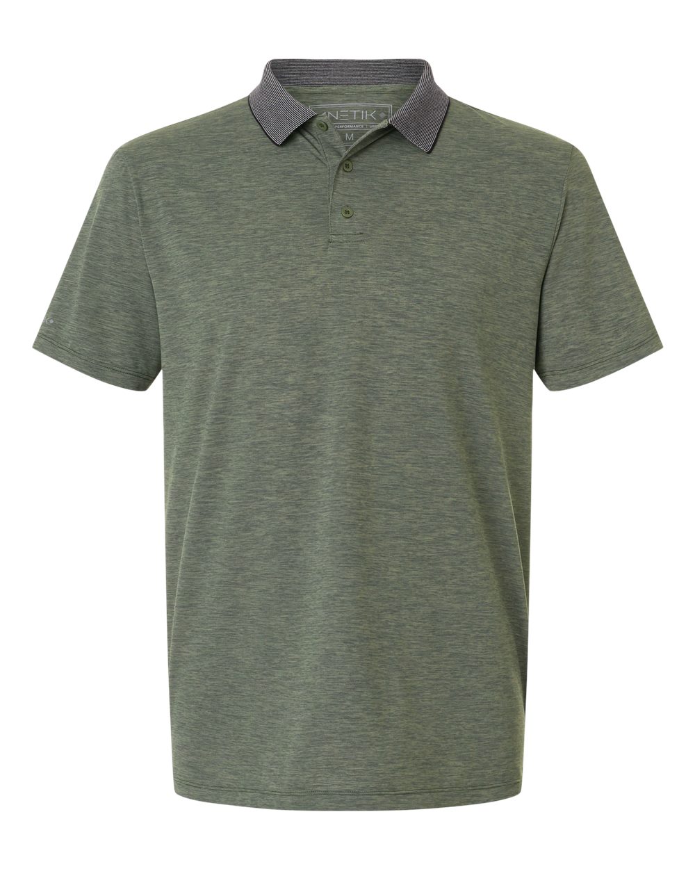 Men's Transit Tech Polo - Front - B00633543 - Dark Olive Heathered