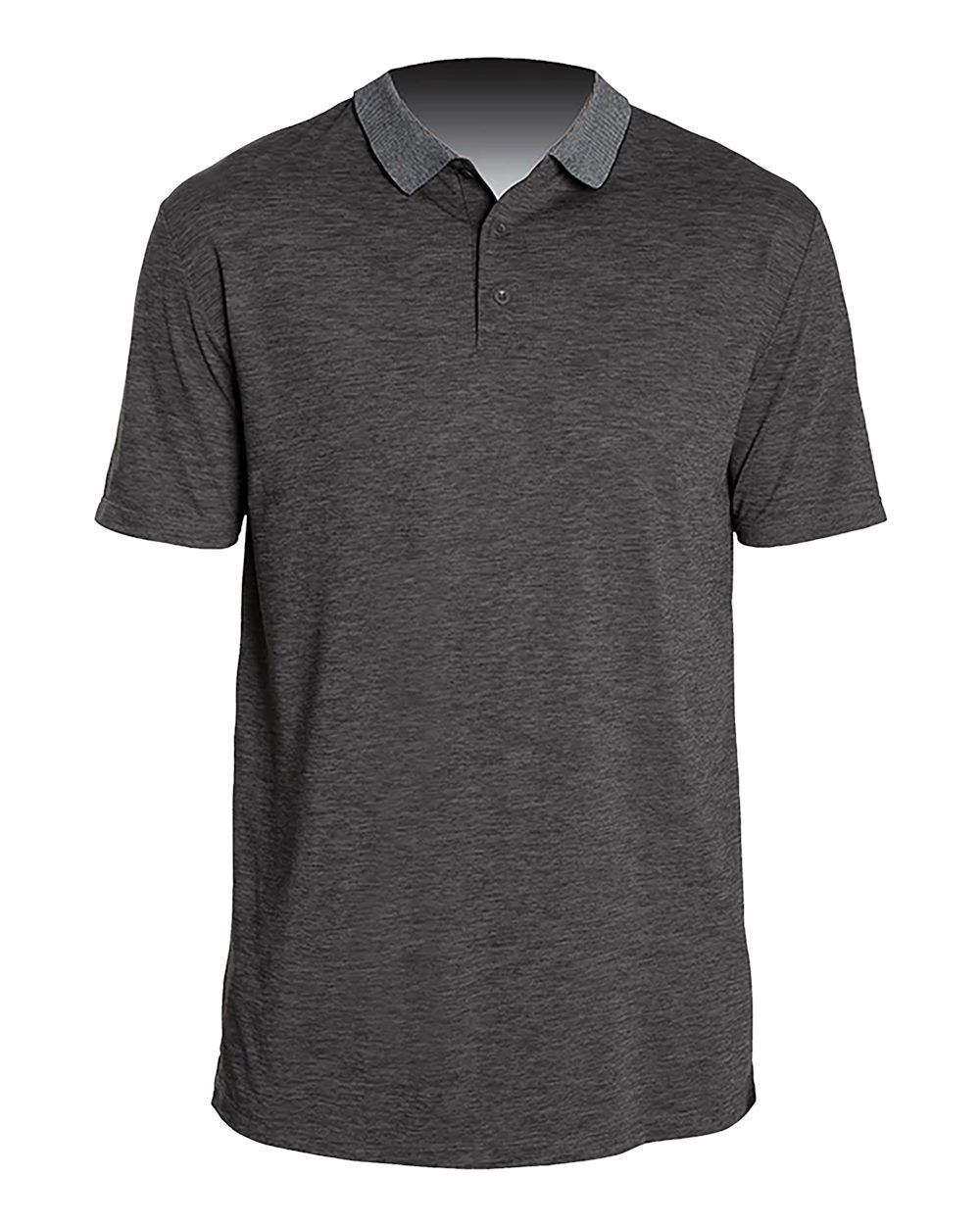 Men's Transit Tech Polo - Front - B00633583 - Charcoal Heathered