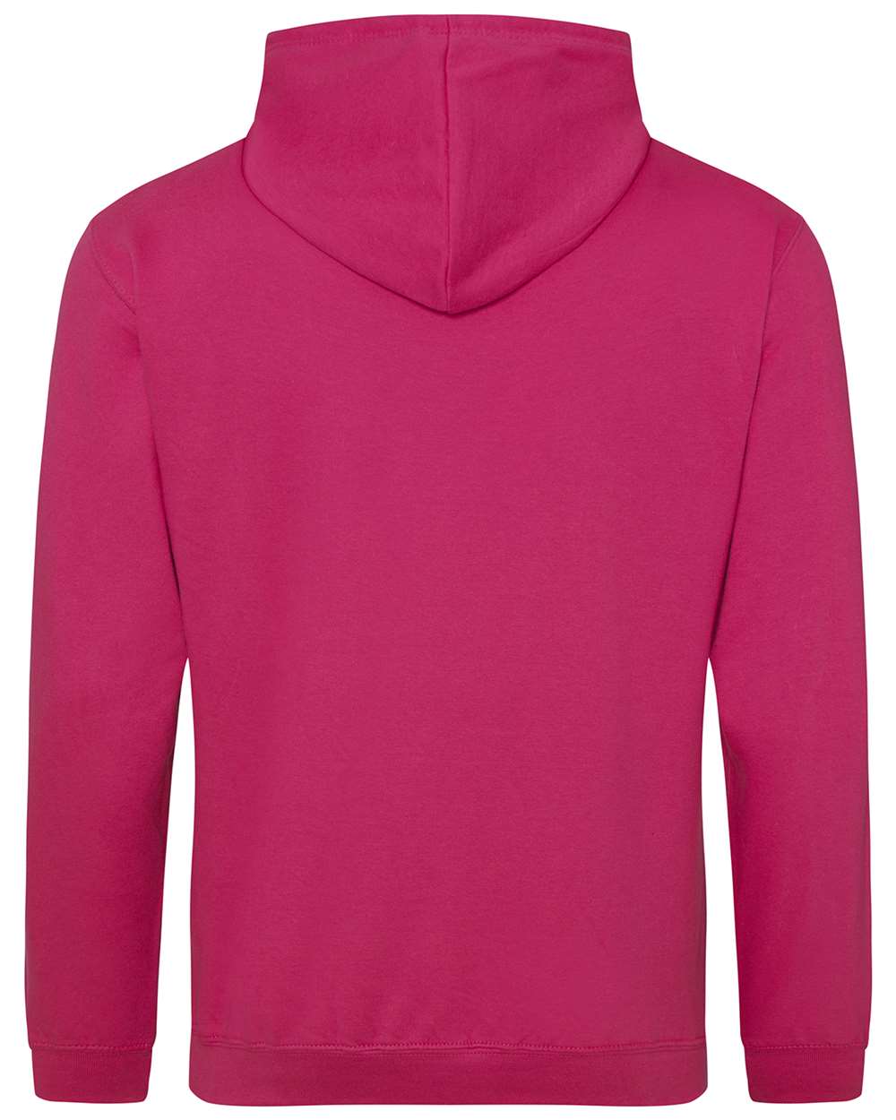 Unisex College Hooded Sweatshirt - Back - B10001423 - Hot Pink