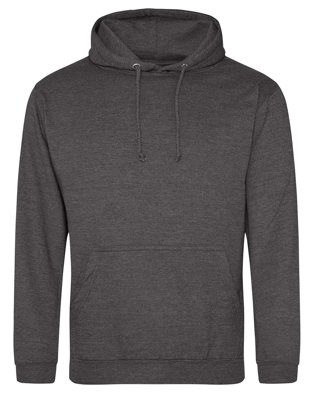 Unisex College Hooded Sweatshirt - Front - B10001093 - Charcoal