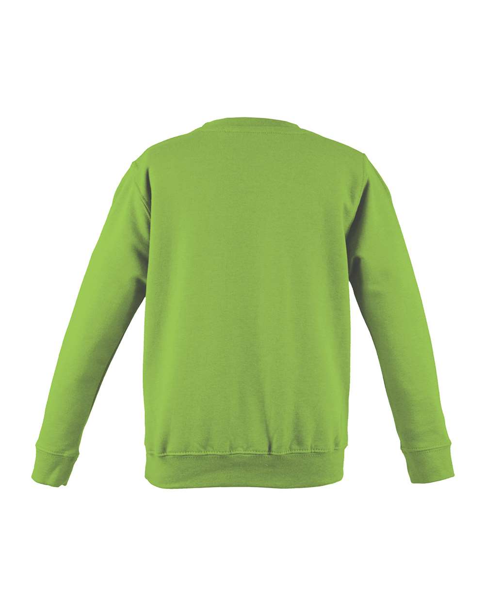 Unisex College Crewneck Sweatshirt - Back - B10101173 - Lime Green