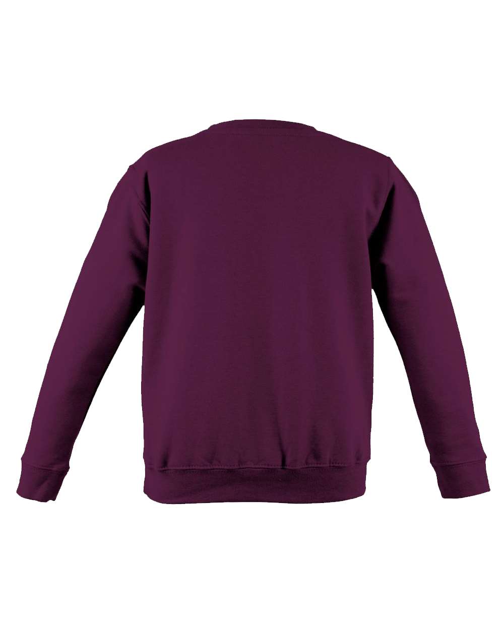 Unisex College Crewneck Sweatshirt - Back - B10101323 - Burgundy