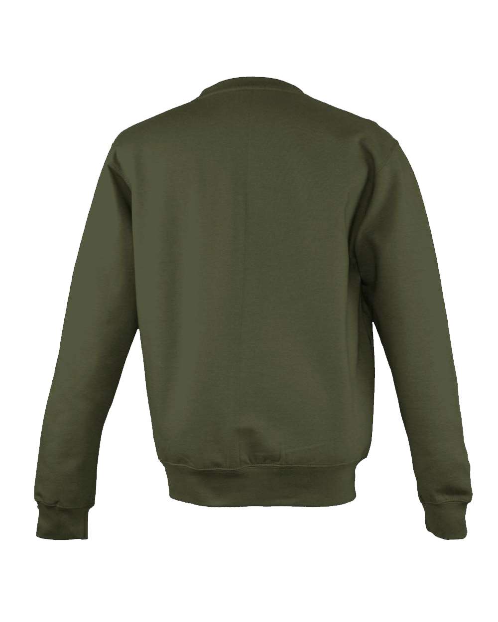 Unisex College Crewneck Sweatshirt - Back - B10101623 - Olive Green