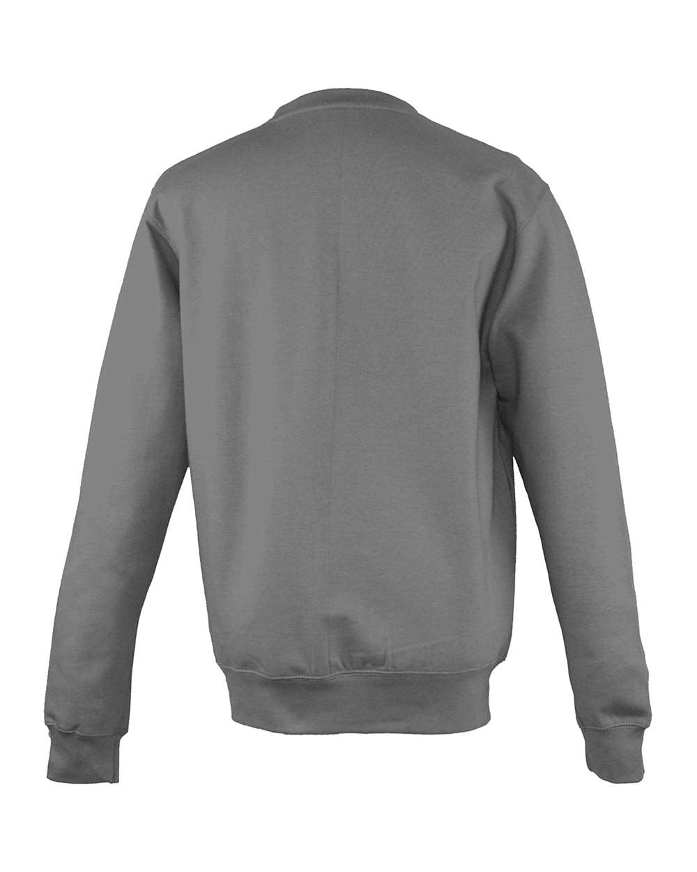 Unisex College Crewneck Sweatshirt - Back - B10101923 - Steel Grey