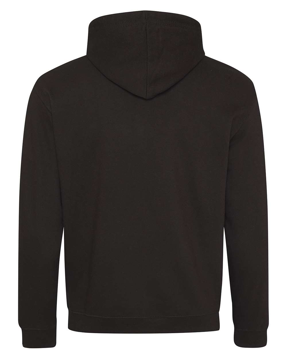 Unisex Midweight Varsity Contrast Hooded Sweatshirt - Back - B32701173 - Jet Black/ Orange Crush