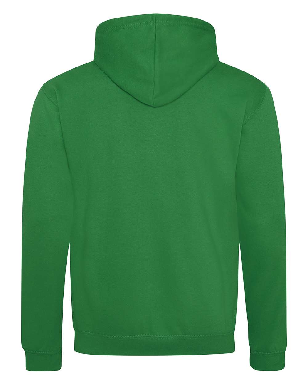 Unisex Midweight Varsity Contrast Hooded Sweatshirt - Back - B32701183 - Kelly Green/ Arctic White