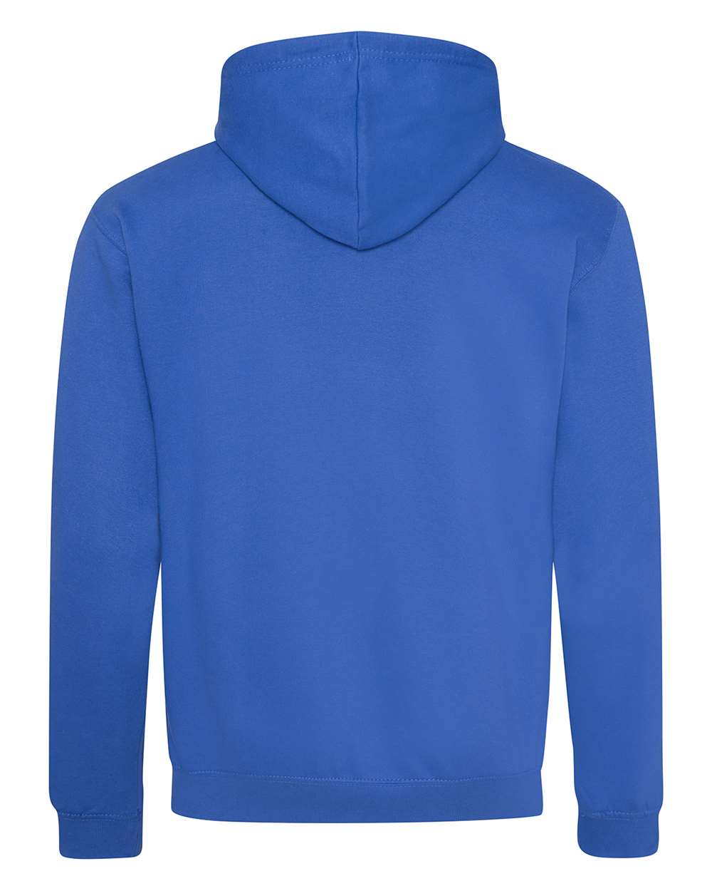 Unisex Midweight Varsity Contrast Hooded Sweatshirt - Back - B32701753 - Royal Blue/ Arctic White