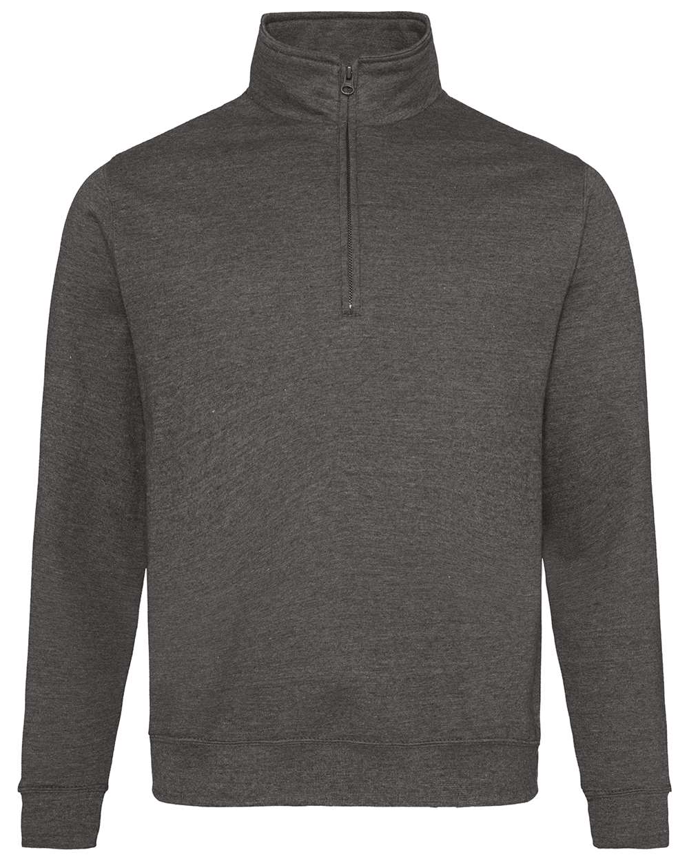 Unisex Sophomore Quarter-Zip Pullover Fleece Pullover - Front - B33801093 - Charcoal