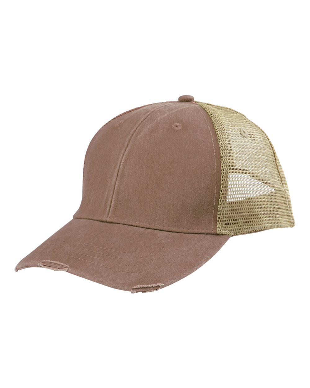 Ollie Distressed Cap - Front - B10678600 - Mississippi Mud/ Tan