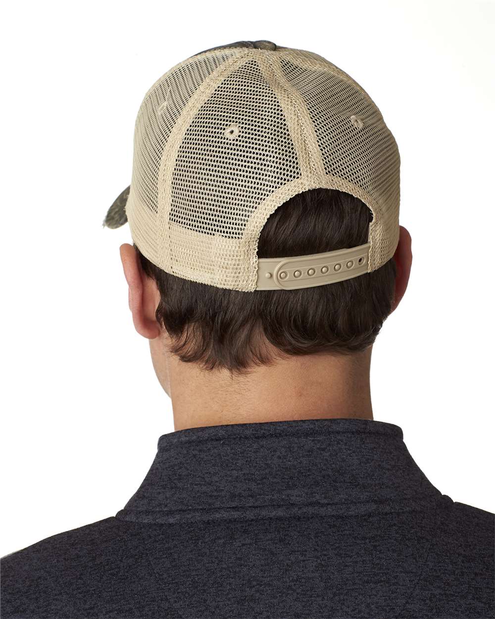 Ollie Distressed Cap - OnModelBack - B10678980 - Hardwoods Camo/ Tan