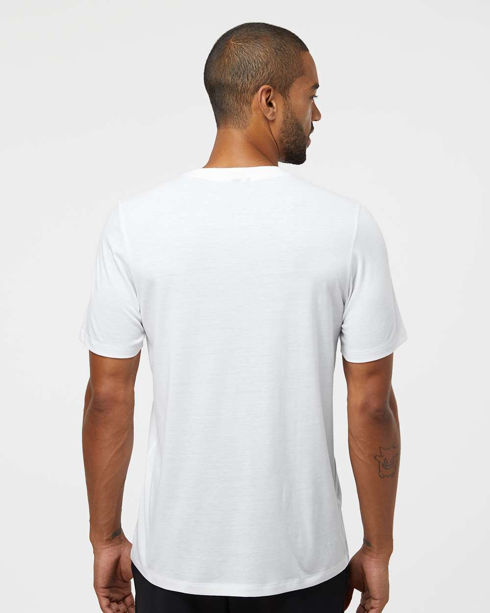 Men's Blended T-Shirt - OnModelBack - B07253003 - White
