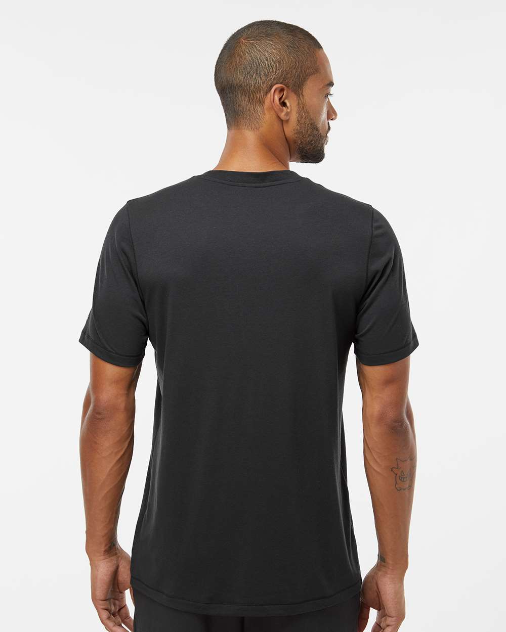Men's Blended T-Shirt - OnModelBack - B07253503 - Black