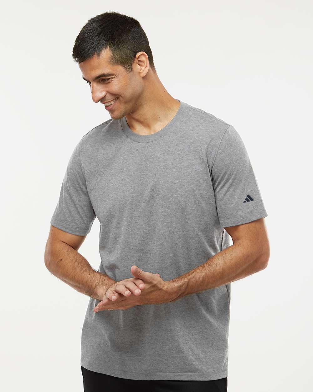 Men's Blended T-Shirt - OnModelFront - B07253103 - Medium Grey Heather