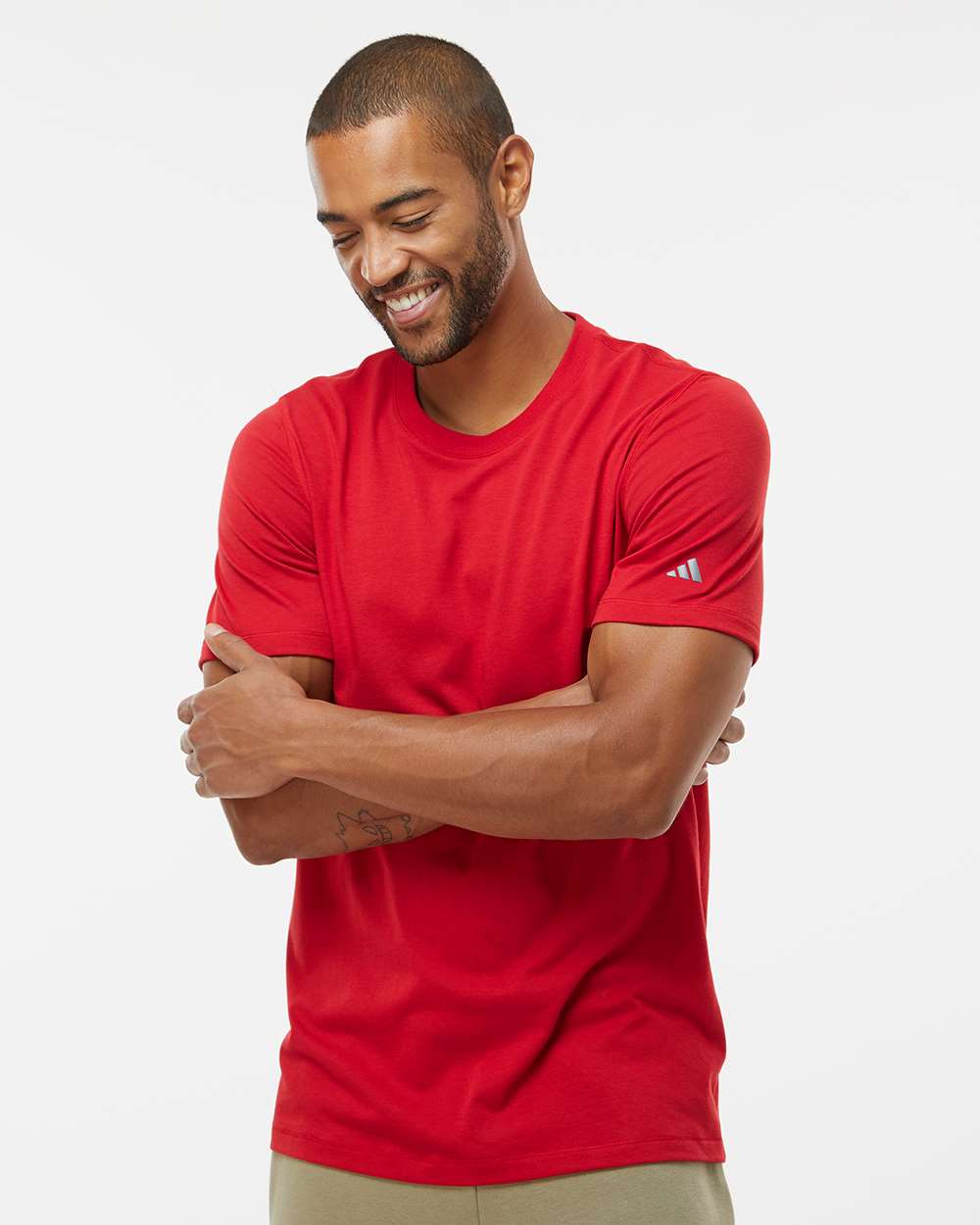 Men's Blended T-Shirt - OnModelFront - B07253703 - Power Red