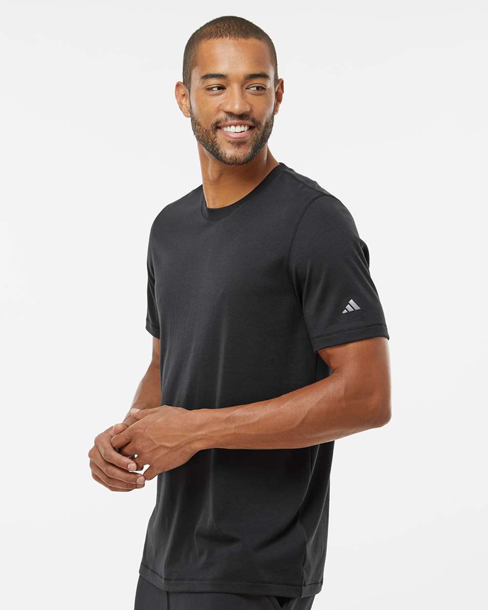 Men's Blended T-Shirt - OnModelSide - B07253503 - Black