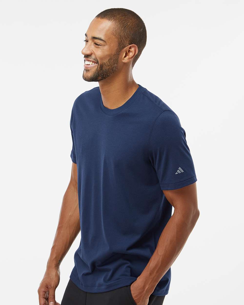 Men's Blended T-Shirt - OnModelSide - B07253653 - Collegiate Navy