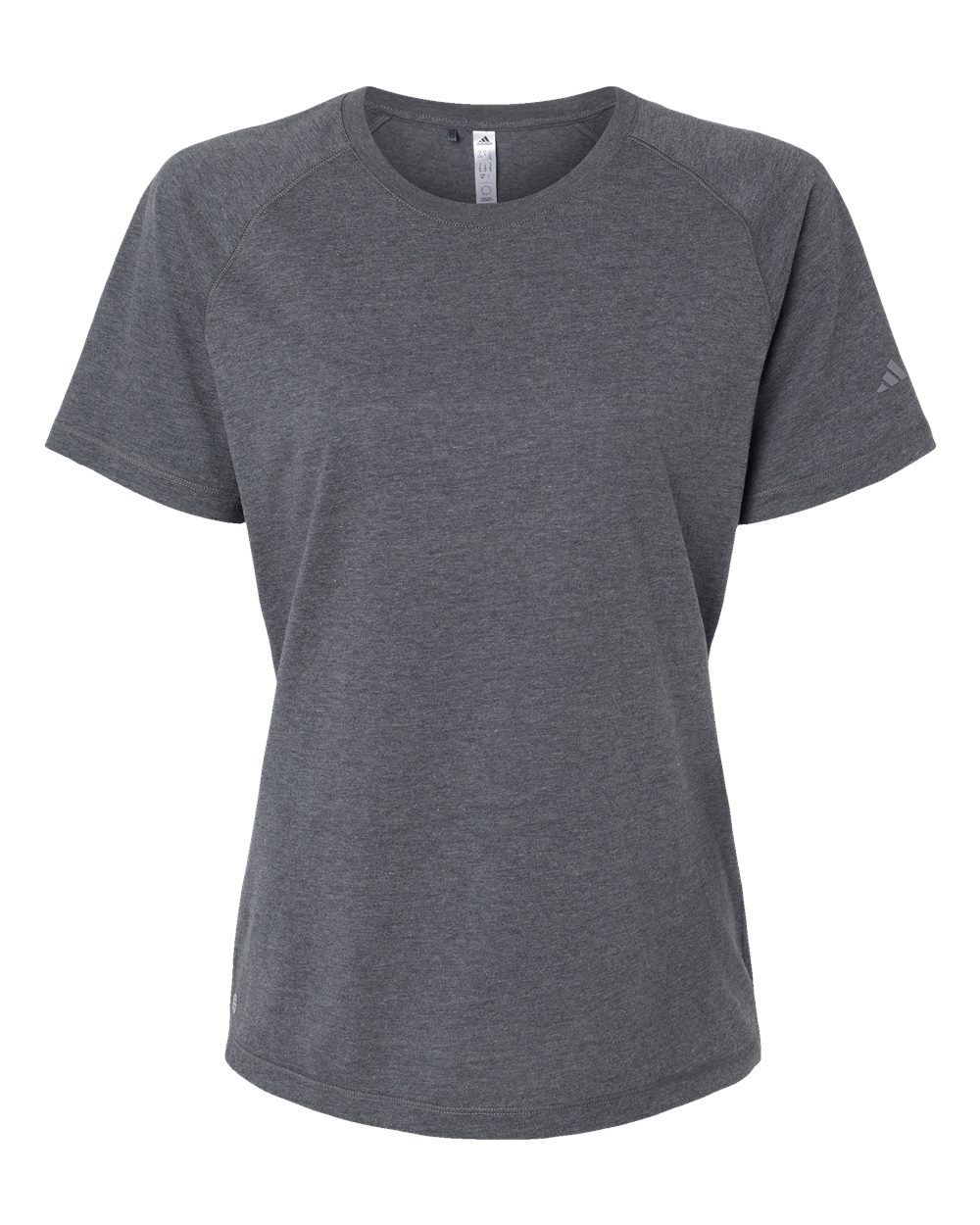 Women's Blended T-Shirt - Front - B07353583 - Dark Grey Heather