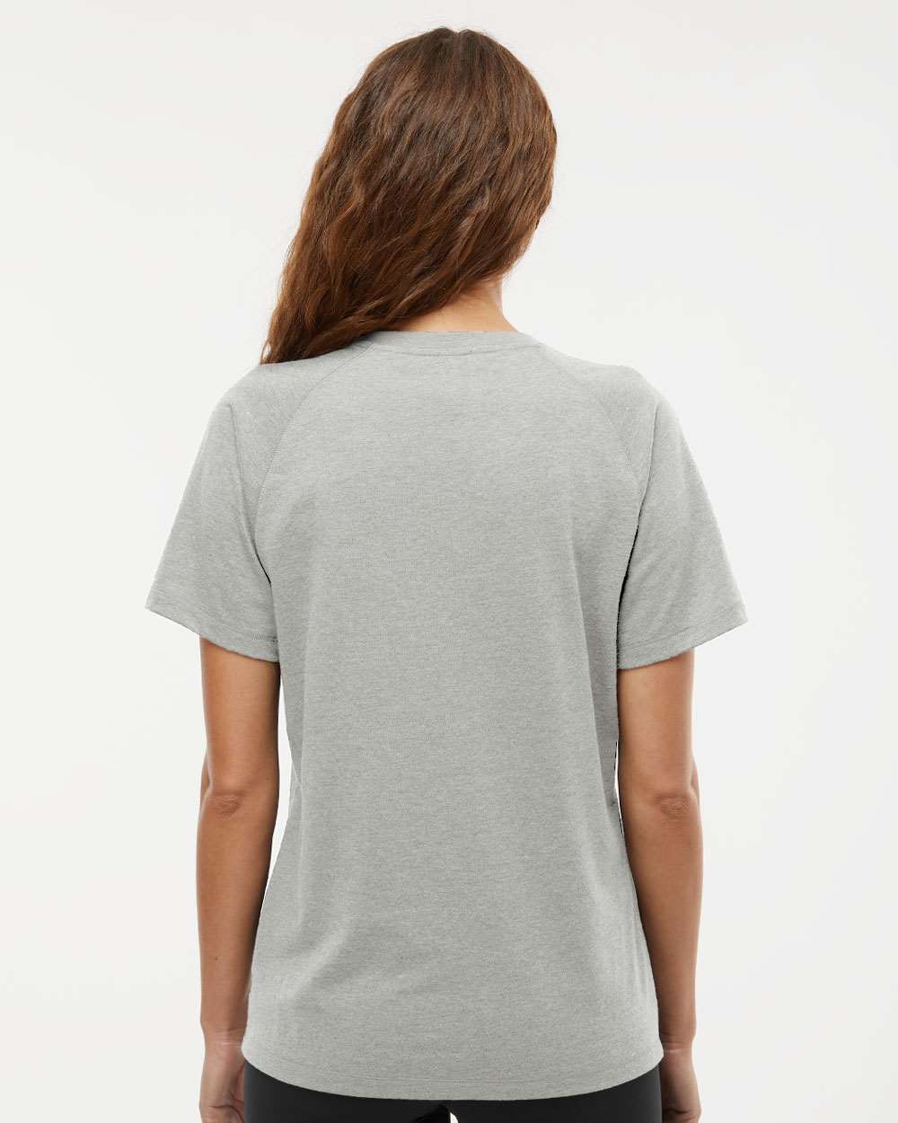 Women's Blended T-Shirt - OnModelBack - B07353103 - Medium Grey Heather