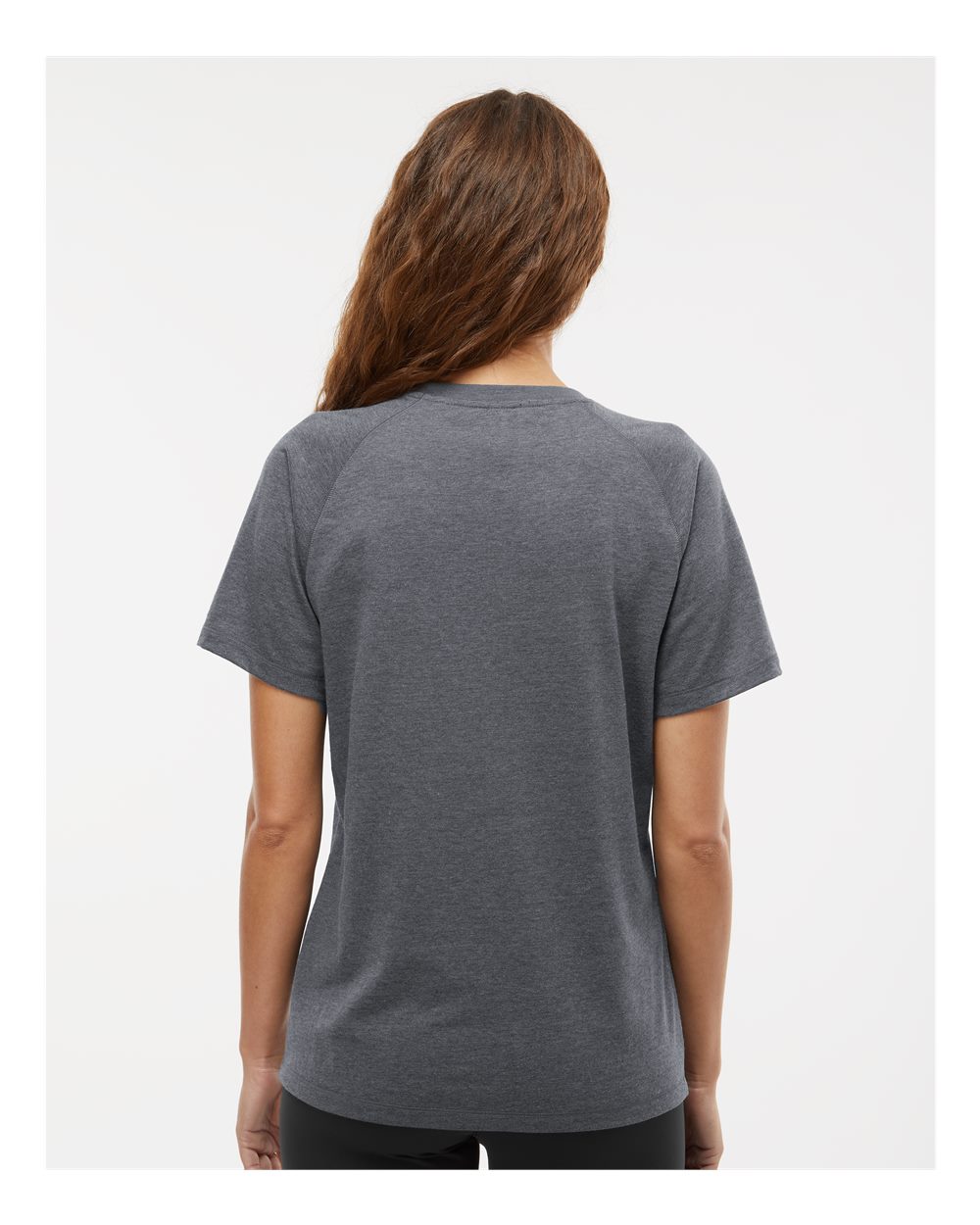 Women's Blended T-Shirt - OnModelBack - B07353583 - Dark Grey Heather
