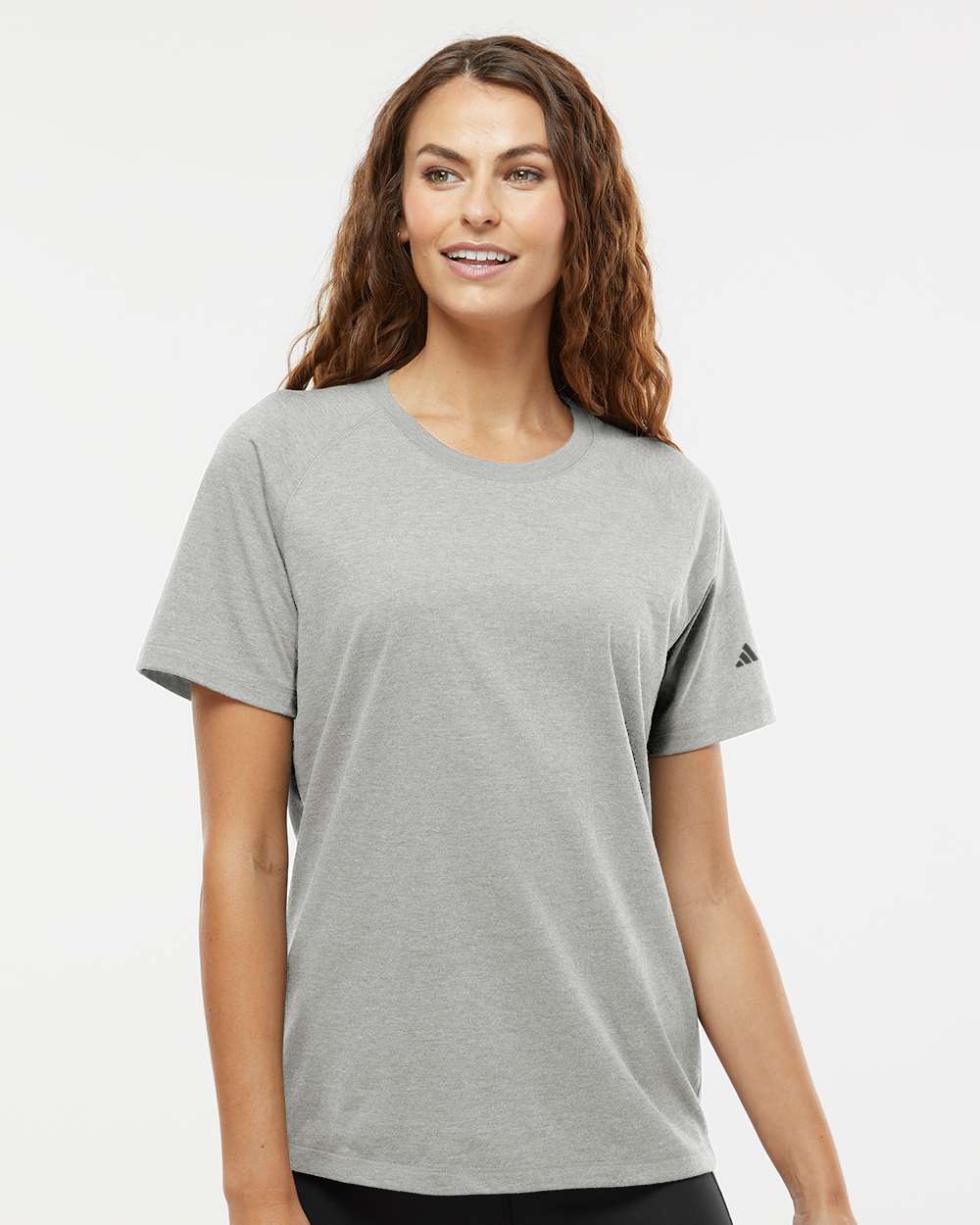 Women's Blended T-Shirt - OnModelFront - B07353103 - Medium Grey Heather