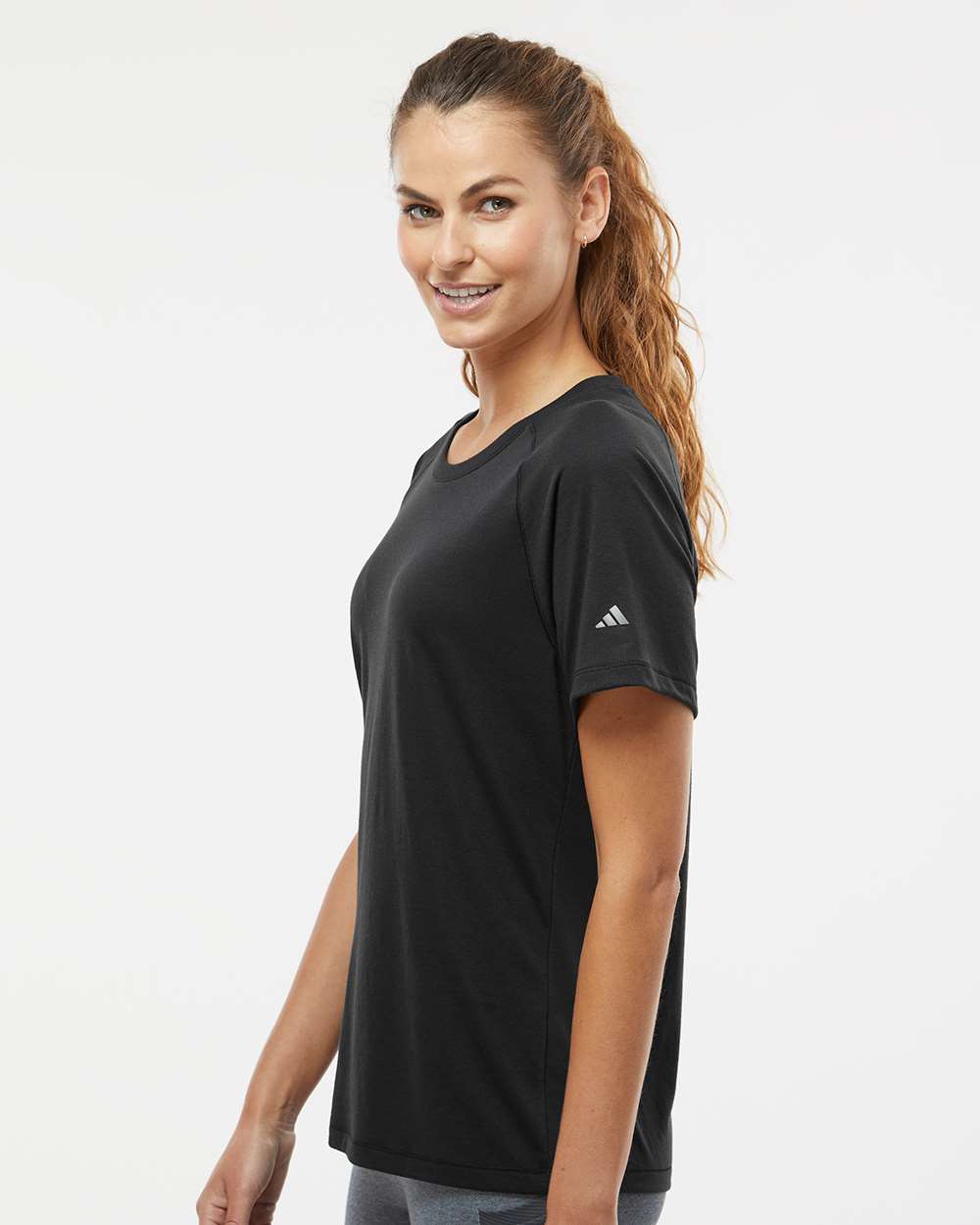 Women's Blended T-Shirt - OnModelSide - B07353503 - Black
